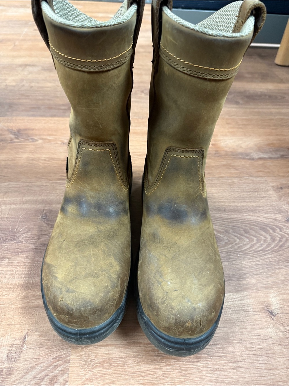 Men's Ariat Brown Leather Work Boots - All-Weather Comfort